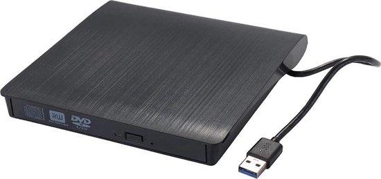 Qost - Externe CD/DVD Speler - USB 3.0 - CD-Rom Disk Lezer & Brander - USB DVD speler - Externe DVD brander - Plug & Play - Geschikt Voor Windows, Linux & Mac - Qost®