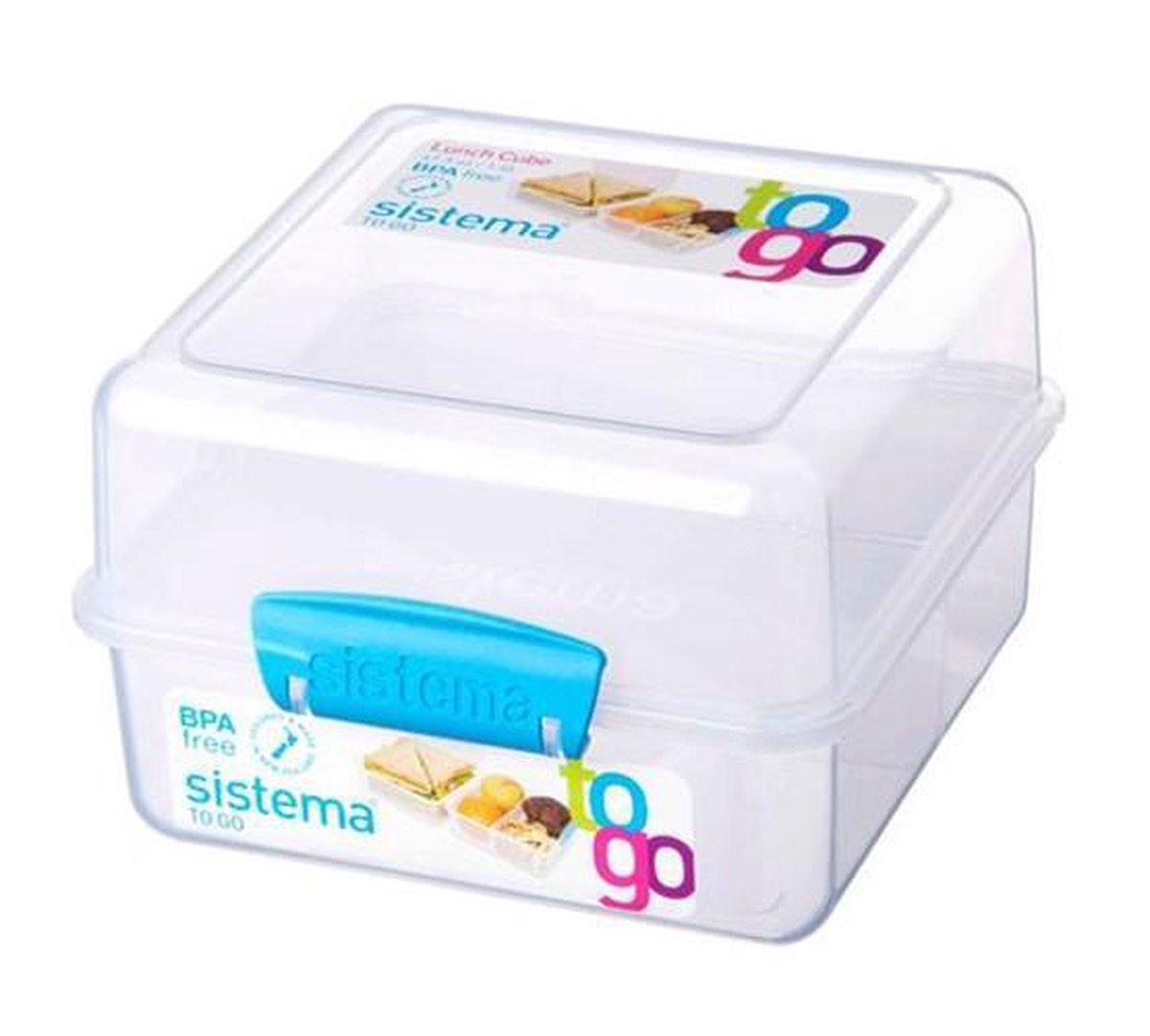 Sistema Lunch - Lunch Pack - Lunch Cube Max et Bouteille Trio 480 ml -  Blauw