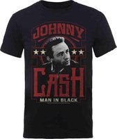 Johnny Cash Heren Tshirt -M- Man In Black Zwart