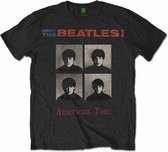 The Beatles - American Tour 1964 Heren T-shirt - M - Zwart