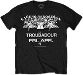 Guns N' Roses Heren Tshirt -M- Troubadour Flyer Zwart
