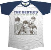 The Beatles - You Can't Do That - Can't Buy Me Love Heren T-shirt - L - Wit/Blauw