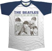 The Beatles Heren Tshirt -M- You Can't Do That - Can't Buy Me Love Wit/Blauw