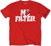 The Rolling Stones Heren Tshirt -S- No Filter Header Logo Rood