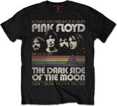 Pink Floyd Heren Tshirt -S- Vintage Stripes Zwart