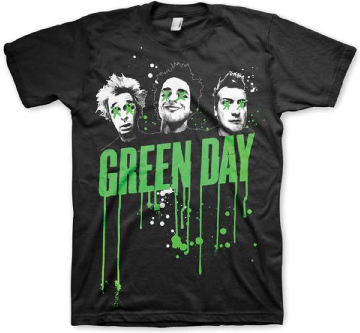 Afbeelding van product Rock Off  Green Day Heren Tshirt -M- Drips Zwart  - maat M