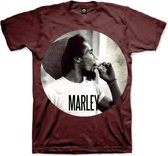 Bob Marley - Smokin Circle Heren T-shirt - S - Bruin