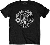 Ramones Heren Tshirt -XL- Army Logo Zwart