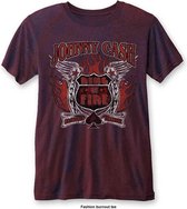 Johnny Cash Heren Tshirt -S- Ring Of Fire Rood/Bordeaux rood