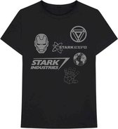 Marvel Iron Man Heren Tshirt -S- Iron Man Stark Expo Zwart