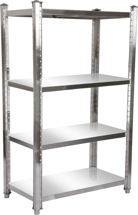Bol Com Stainless Steel Shelf 120x50x155cm 4 Shelves Shelf Gastro Kitchen Shelf