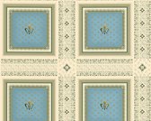 KLASSIEKE FRANSE LELIE BEHANG - Beige Blauw Groen - AS Creation Hermitage 10