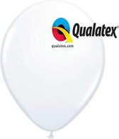 Qualatex Ballonnen Metallic Wit 13 cm 100 stuks