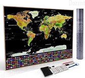 Kras Wereldkaart | Scratch map | Bucketlist wereldkaart | 82.6 x 59.5 cm |