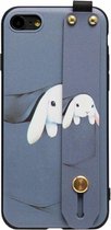 ADEL Siliconen Back Cover Softcase Hoesje voor iPhone SE (2022/ 2020)/ 8/ 7 - Konijn