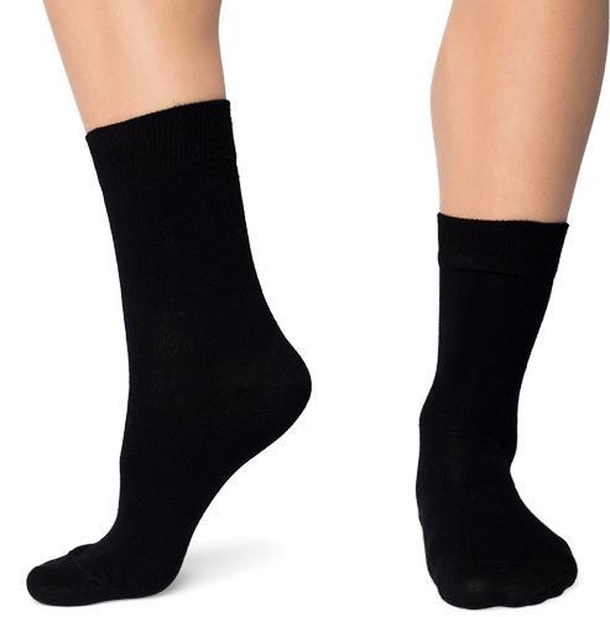 3 Paar Dames sokken extra zacht katoen Zwarte Maat 35-38