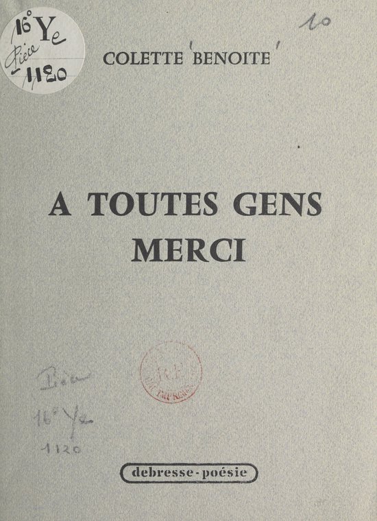 À toutes gens merci