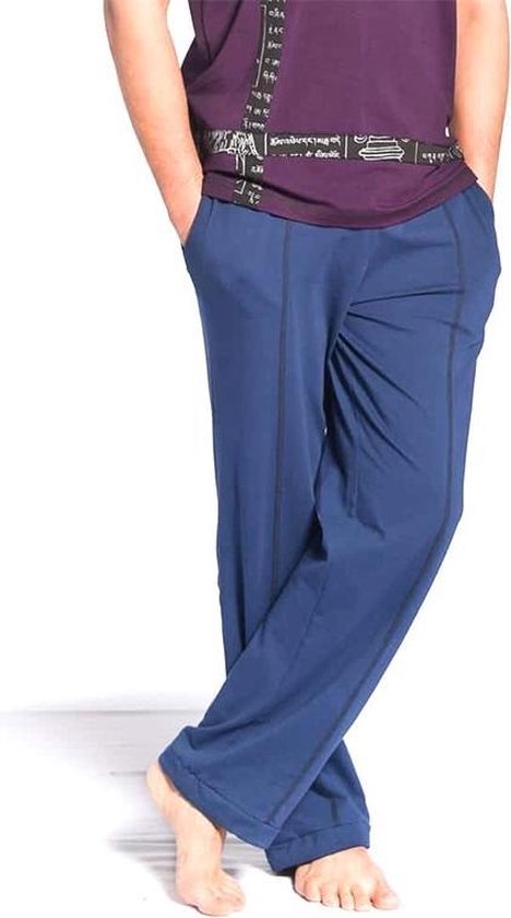 Pantalon de Yoga Confort Coton Bio Homme Marine SM