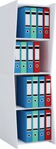 Ladeblok archief bureau kast Masola wit 144 cm hoog