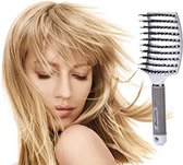 Bestseller hairbrush soft touch - beschermt haar - haarborstel - Antiklit - Pijnloos - voor nat en droog haar - met zwijnenhaar - ULTIEME kam ervaring - kleur Wit