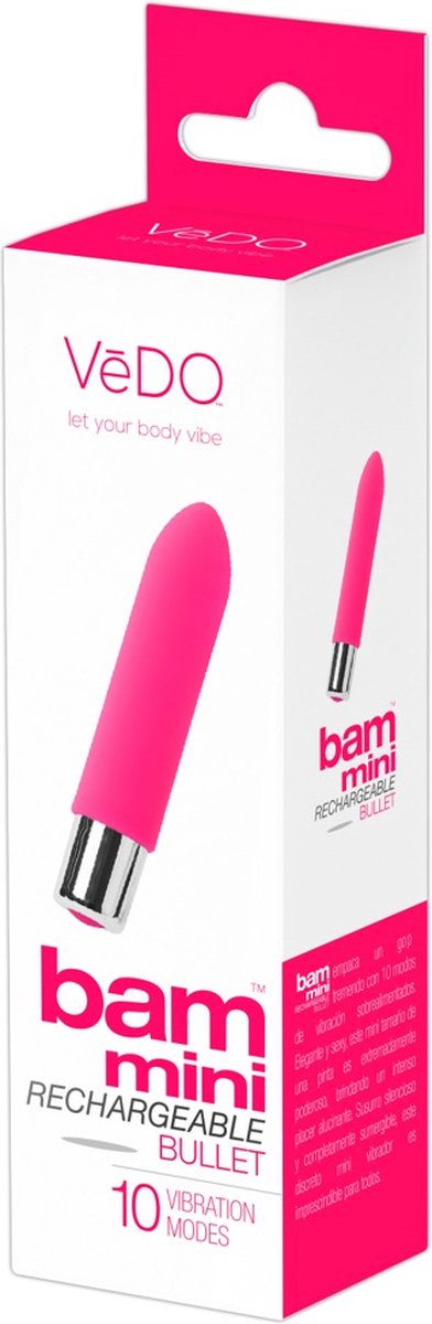 Vedo – Siliconen Mini Vibrator met Zijdezacht Textuur voor elk Erotische Moment – 9.5 cm – Roze