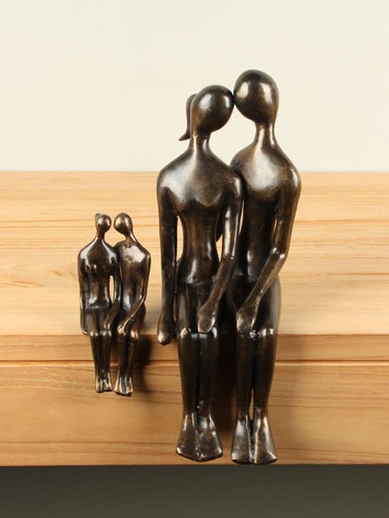 Pastoor Geld rubber bevind zich Bronzen beeld, zittend verliefd klein, brons | bol.com