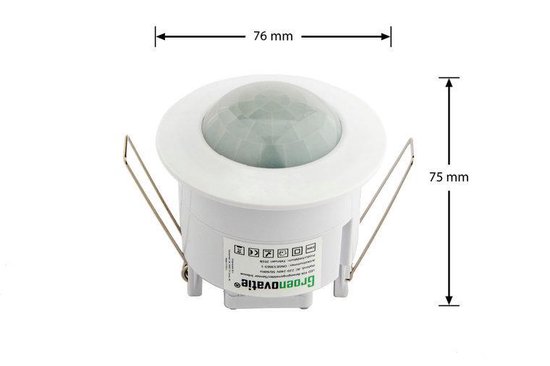 Groenovatie LED PIR Bewegingsmelder/Sensor - Inbouw - Plafond - Groenovatie