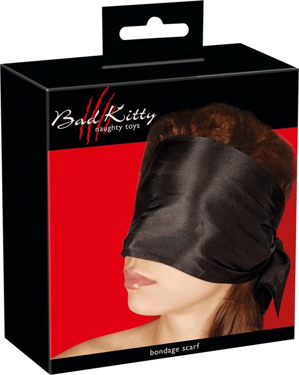 Goedkoopste Bad Kitty - Satijnen Bondage Blinddoek Licht Transparant – Zwart