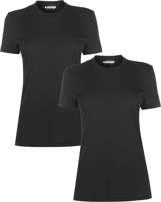 Campri Thermoshirt korte mouw (2-Pack) - Sportshirt - Dames - Zwart