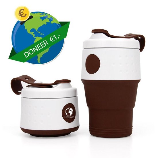 impliciet Verward gras Herbruikbare opvouwbare koffiebeker - meeneem beker - coffee to go -  milieuvriendelijk... | bol.com