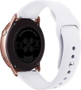 Bandje geschikt voor Samsung Galaxy Watch Active 2 (40 & 40 mm) - Wit Siliconen Band
