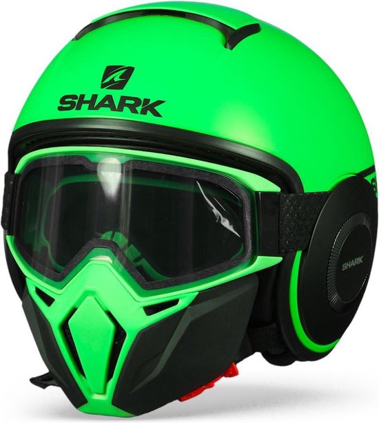 Casque Shark Street Drak Neon Serie Matt Green Black Black Gkk Jet - Casque  de moto -... | bol.com