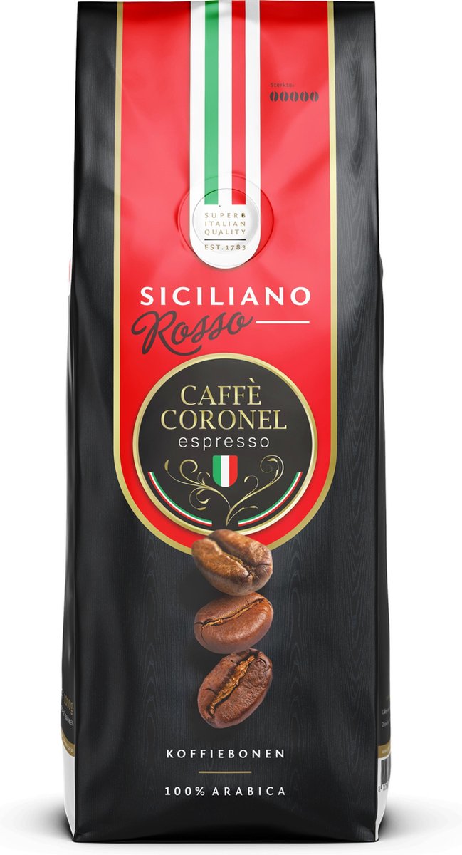 Caffè Coronel Siciliano Rosso koffiebonen - 1kg - Caffe Coronel