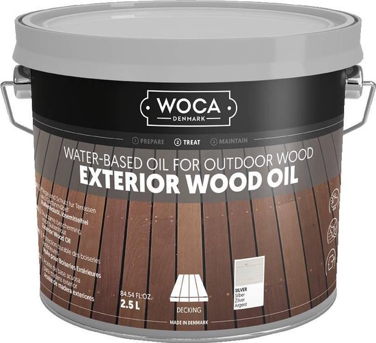 WOCA Exterior Wood Oil ZILVER - 2,5 liter