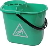 Kunststof mini/midimop emmer / 14 liter / groen