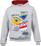 Super Wings - Jerome, Donnie and Jett - Jongens Hoodie Grijs -2-3 Jaar