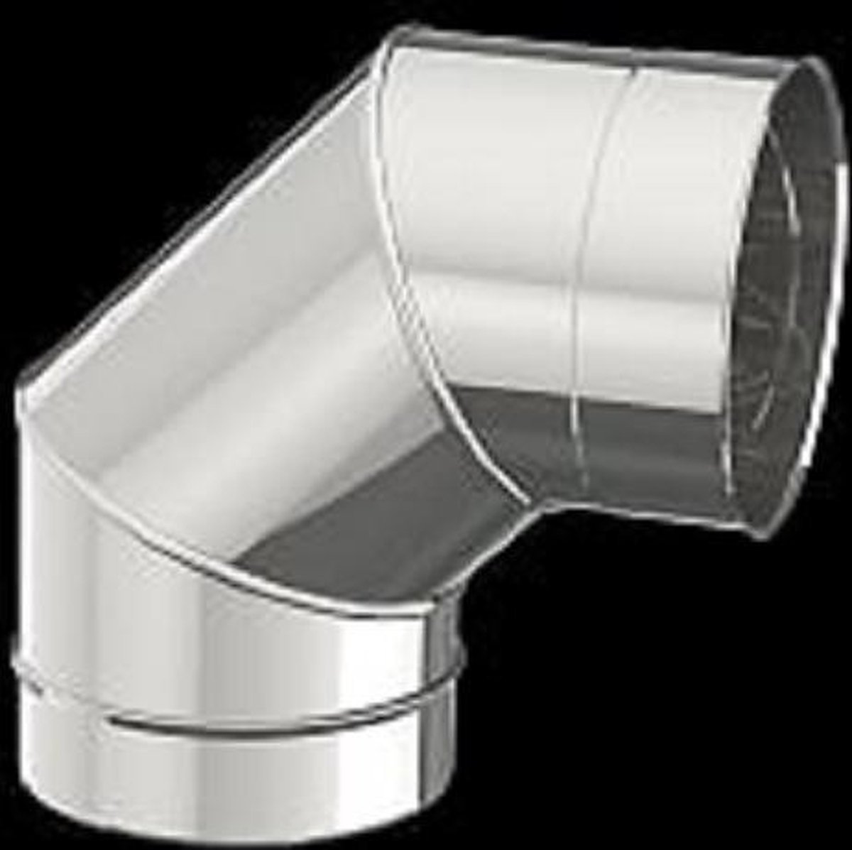 OPSINOX EW6 Kachelbuis Enkelwandig Inox Bocht 90° (B09) Ø125mm