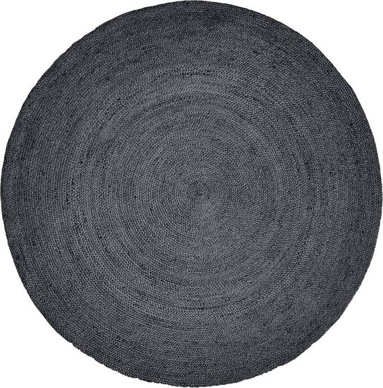 Nordal - JUTE round carpet col. black