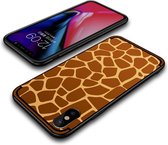 Softcase voor iphone XS  met giraf textuur