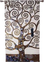 Signare - Wandkleed - Tree of Life - Tree Only - 138x78 cm - Gustav Klimt - Wanddecoratie