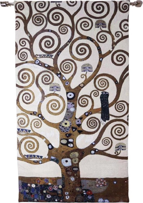 Signare - Wandkleed - Tree of Life - Tree Only - 138x78 cm - Gustav Klimt - Wanddecoratie