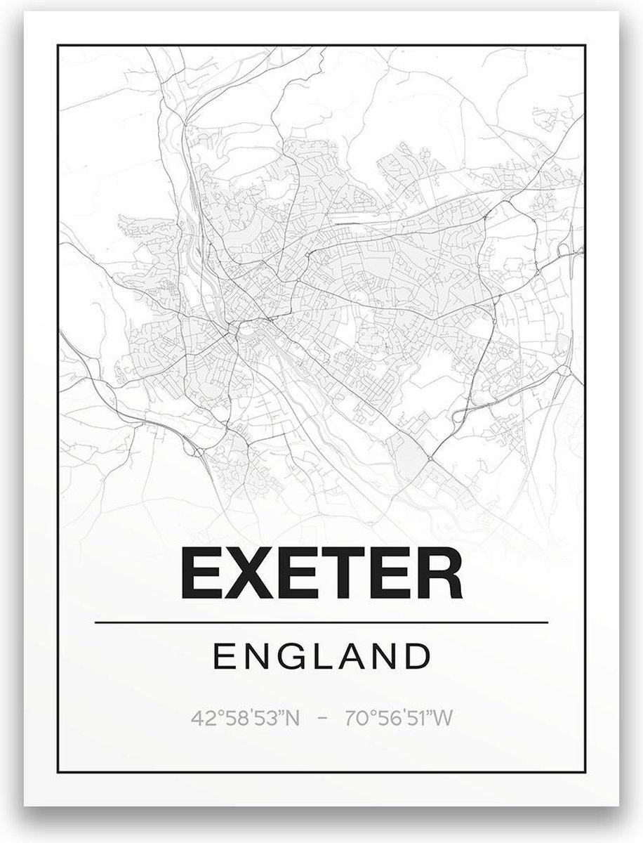 Poster/plattegrond EXETER - A4