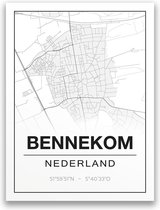 Poster/plattegrond BENNEKOM - A4