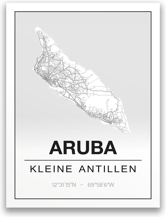 Poster/plattegrond ARUBA - A4