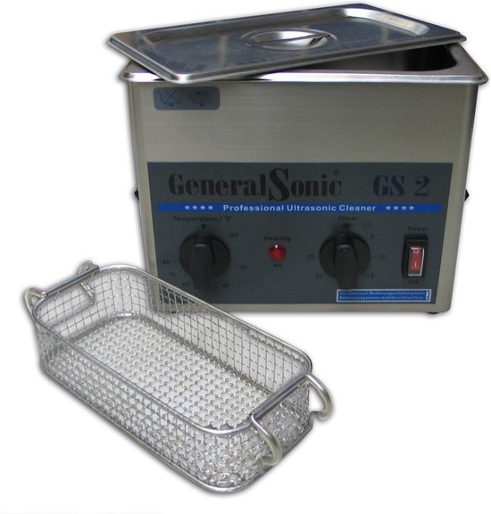 Foto: Generalsonic gs2 2 liter professionele ultrasoon reiniger met een krachtige reiniging ultrasoonbad ultrasoon baden reinigingsbad ultrasone reiniger reinigers ultrasonic cleaner sieraden brillen apparaat pedicure 