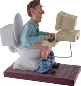 Beeldje - IT - expert - always - online - toilet - Warren Stratford