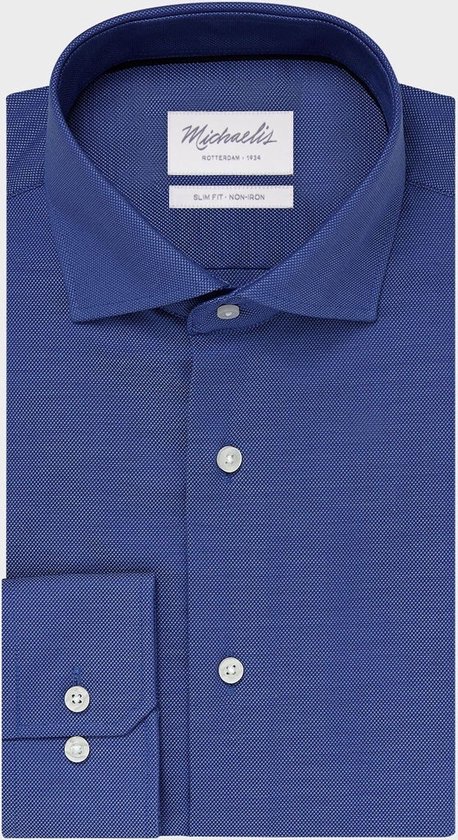 Michaelis Heren Overhemd Donkerblauw Royal Oxford - 45 | bol.com