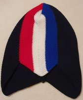 Schaatsmuts voor Volwassenen - Zwart + Rood-Wit-Blauw