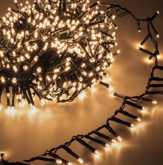 Kerstverlichting cluster - 27 meter - LEDs Warm wit Voor binnen &... | bol.com