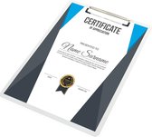 Goodline® - A4 Klembord Rapportmap / Diplomamap / Certificaat Mappen - Wit
